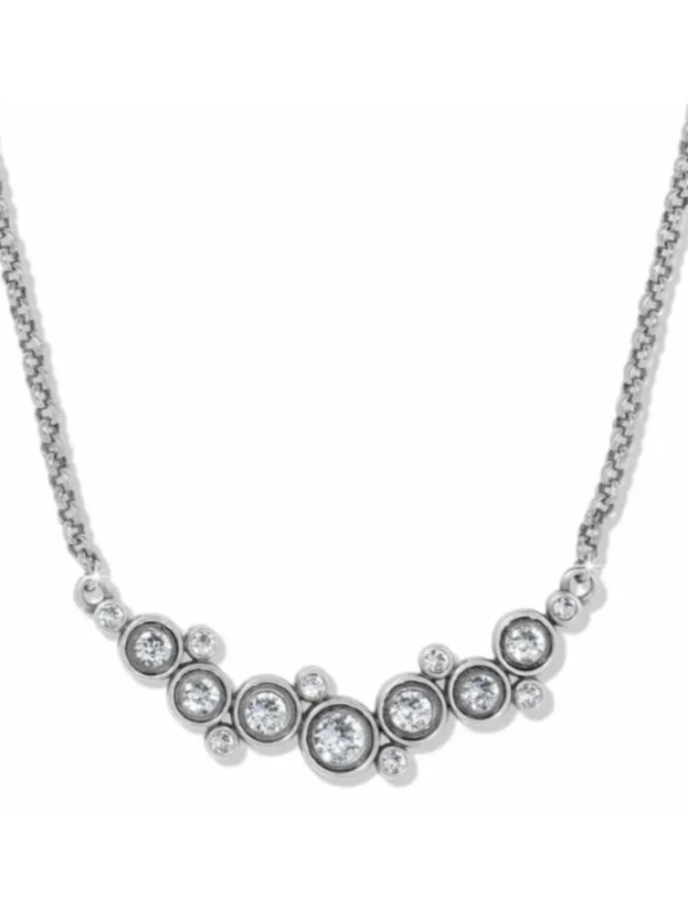 🌹🆕 Brighton Constella Silver Cluster crystal necklace NWT $108